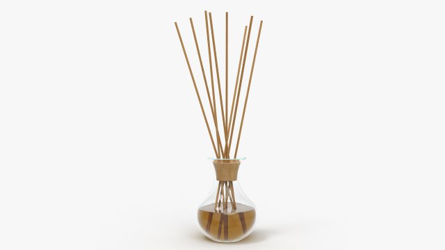 Air refresher bottle with sticks 06 Modelo 3D .c4d .max .obj .3ds .fbx .stl .blend 
