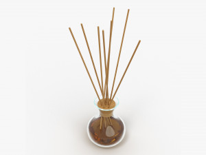 Air refresher bottle with sticks 06 Modelo 3D