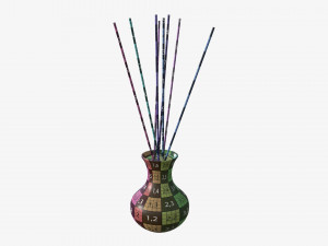 Air refresher bottle with sticks 06 Modelo 3D