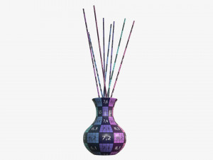 Air refresher bottle with sticks 06 Modelo 3D
