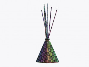 Air refresher bottle with sticks 07 Modelo 3D