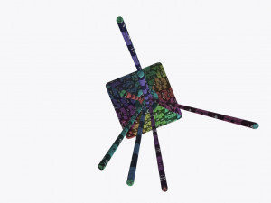 Air refresher bottle with sticks 07 Modelo 3D
