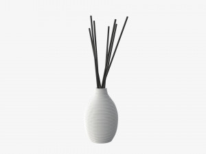 Air refresher bottle with sticks 08 3D Model