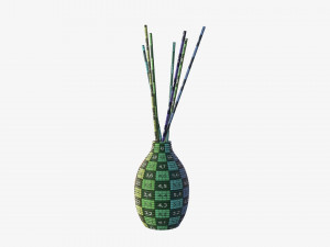 Air refresher bottle with sticks 08 Modelo 3D