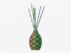Air refresher bottle with sticks 08 Modelo 3D