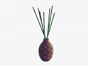 Air refresher bottle with sticks 08 Modelo 3D