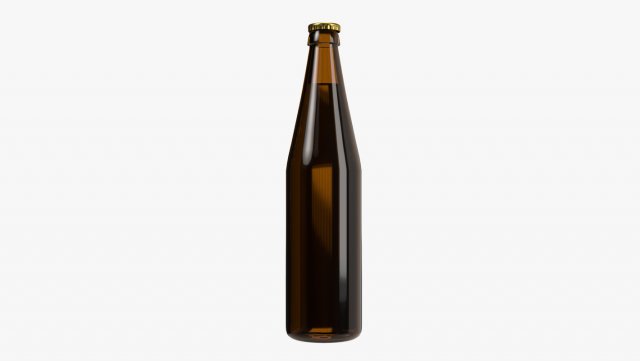 Beer bottle 01 3D Model .c4d .max .obj .3ds .fbx .stl .blend 