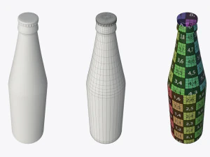 Beer bottle 01 3D Model
