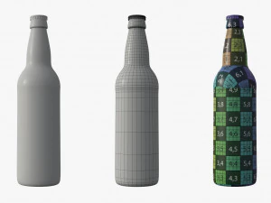 Beer bottle 02 3D Model
