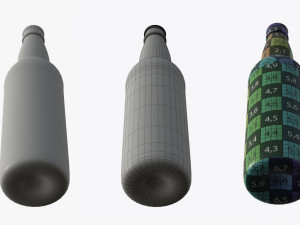Beer bottle 02 Model 3D