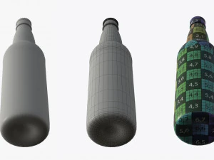 Beer bottle 02 3D Model