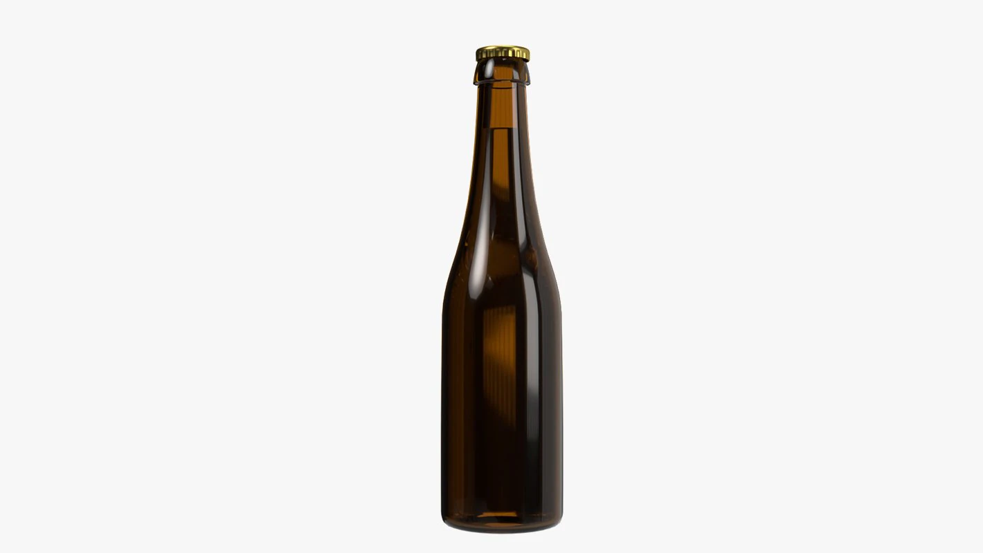 Beer bottle 04 3D Model .c4d .max .obj .3ds .fbx .stl .blend 