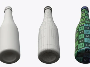 Beer bottle 04 3D Model