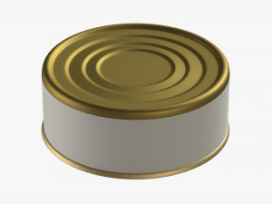 Canned food round tin metal aluminum can 01 3D Model
