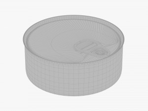 Canned food round tin metal aluminum can 01 3D Model