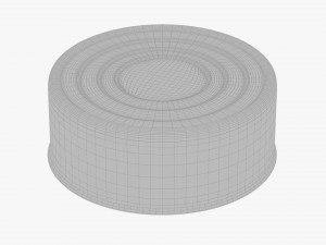 Canned food round tin metal aluminum can 01 3D Model