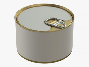 Canned food round tin metal aluminum can 02 3D Model