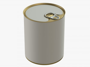 Canned food round tin metal aluminum can 03 3D Model