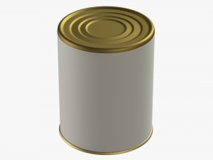Canned food round tin metal aluminum can 03 Model 3D
