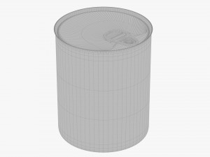 Canned food round tin metal aluminum can 03 Model 3D