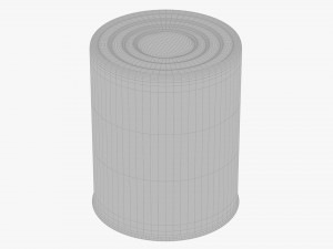 Canned food round tin metal aluminum can 03 Model 3D