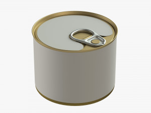 Canned food round tin metal aluminum can 04 Modelo 3D