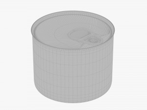 Canned food round tin metal aluminum can 04 3D Model