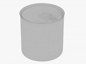 Canned food round tin metal aluminum can 05 3D Model
