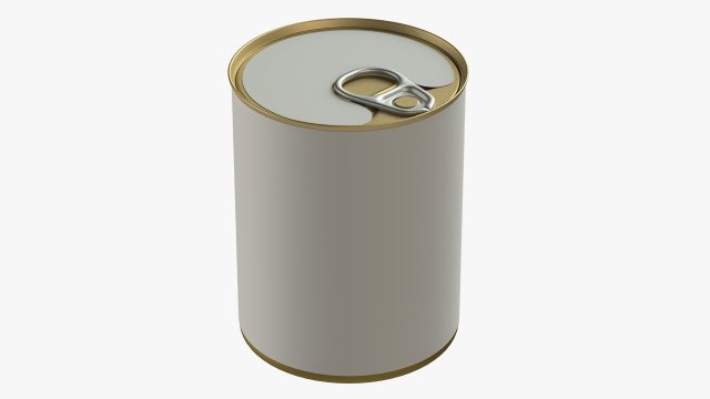 Canned food round tin metal aluminum can 06 Modelo 3D .c4d .max .obj .3ds .fbx .stl .blend 