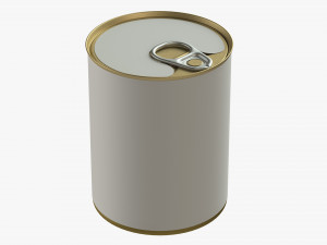 Canned food round tin metal aluminum can 06 3D Model