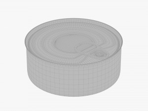 Canned food round tin metal aluminum can 07 3D Модель