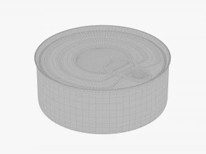 Canned food round tin metal aluminum can 07 3D Model