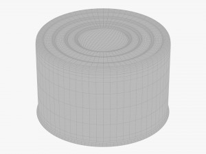 Canned food round tin metal aluminum can 08 3D Model