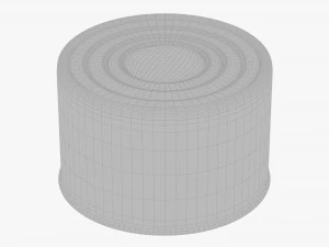 Canned food round tin metal aluminum can 08 3D Model