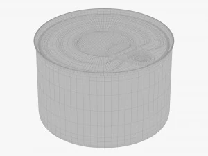 Canned food round tin metal aluminum can 08 3D Model