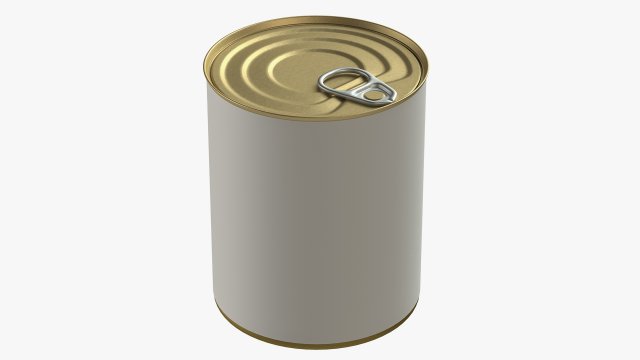 Canned food round tin metal aluminum can 09 Modello 3D .c4d .max .obj .3ds .fbx .stl .blend 