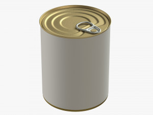 Canned food round tin metal aluminum can 09 3D Model