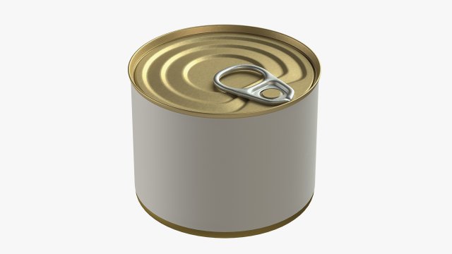 Canned food round tin metal aluminum can 10 Modelo 3D .c4d .max .obj .3ds .fbx .stl .blend 