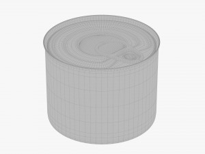 Canned food round tin metal aluminum can 10 Modelo 3D