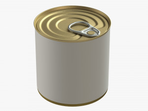 Canned food round tin metal aluminum can 11 Modelo 3D