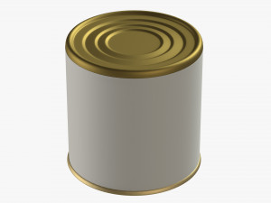 Canned food round tin metal aluminum can 11 Modelo 3D
