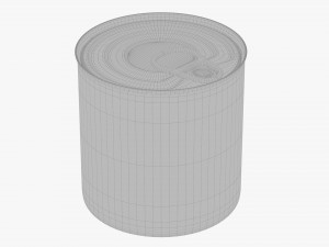 Canned food round tin metal aluminum can 11 Modelo 3D