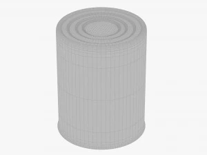 Canned food round tin metal aluminum can 12 3D Model