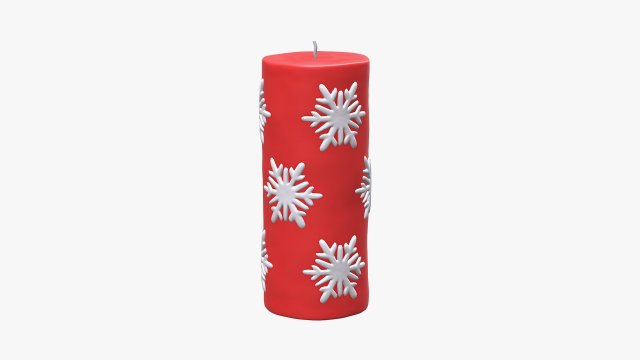 Christmas candle large 3D 모델 .c4d .max .obj .3ds .fbx .stl .blend 