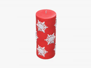 Christmas candle large 3D Model