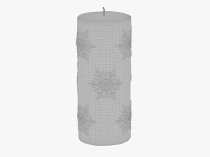 Christmas candle large 3D Model