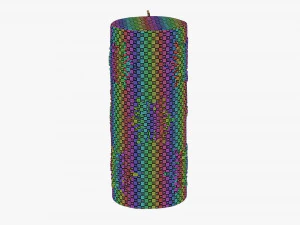 Christmas candle large 3D Model
