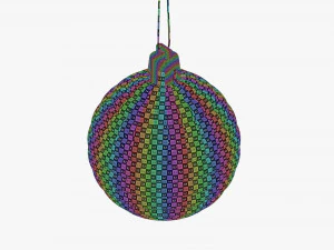 Christmas wave sphere 3D Model