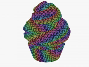 Cupcake blue Modelo 3D