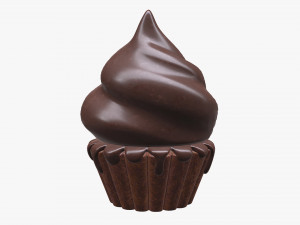 Cupcake chocolate Modelo 3D